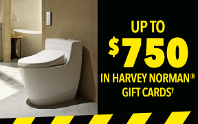 [Up to $750 in Harvey Norman® Gift Cards† when you buy selected TOTO Smart Toilets]