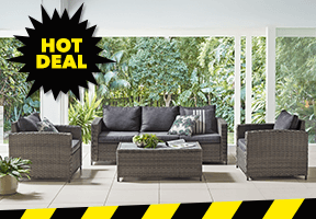 ['Roanne' 4-Piece Outdoor Lounge Setting]