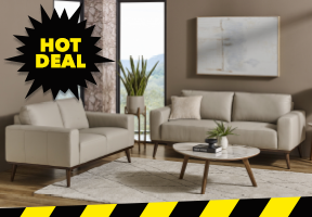['Sirius' Leather Sofa]