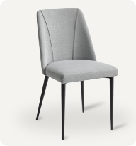 ['Cosmo' Dining Chair - Light Grey Fabric]