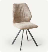['Orbit' Swivel Dining Chair - Mocha Fabric]