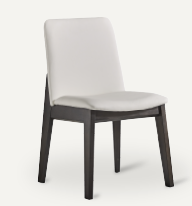 ['Bolton' Dining Chair - White Leather]