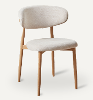 ['Ryder' Dining Chair - Beige Fabric]