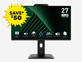 [MSI PRO 23.8" Adjustable Monitor with Webcam and Speaker]