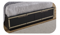 [Luxe fluted footend detailing - Black]