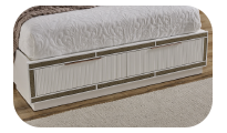 [Luxe fluted footend detailing - White]