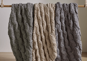 [L'Avenue Luxury 'Newport' Chunky Throw]