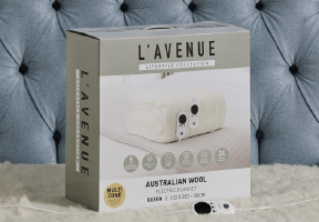 [L'Avenue Australian Wool Electric Blanket - Queen]