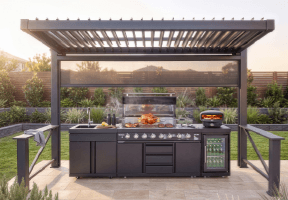 [BBQ Deluxe 3.98 x 1.63m Pergola]