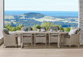 ['Reverdi' 9-Piece Outdoor Rectangular Dining Setting]