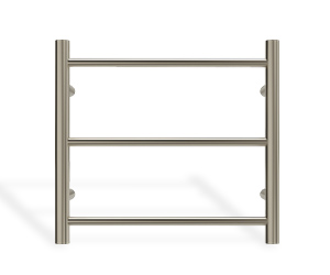 [Linsol 'Avid' 3-Bar Heated Towel Rail - Brushed Nickel]