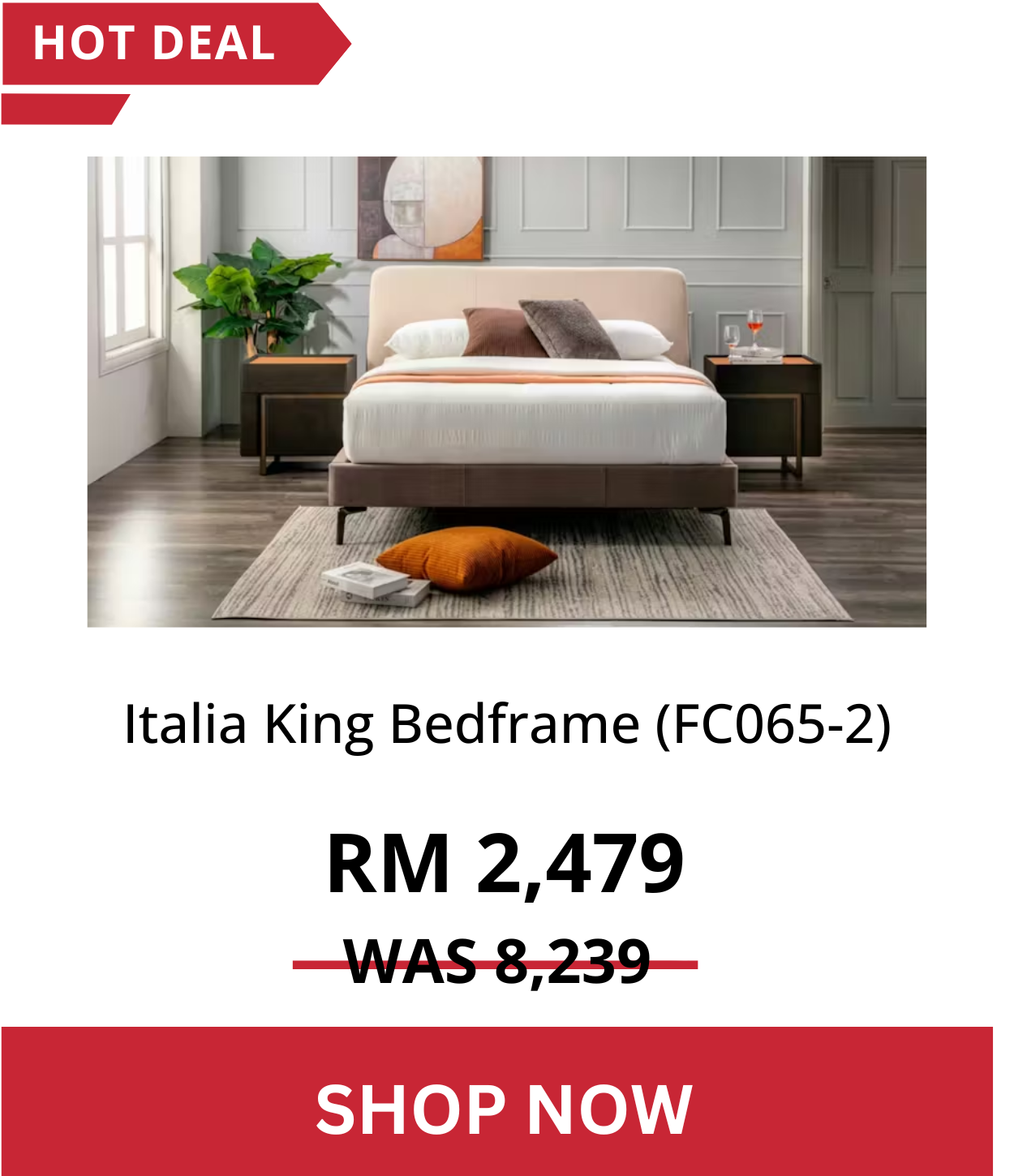 Italia King Bedframe (FC065-2)