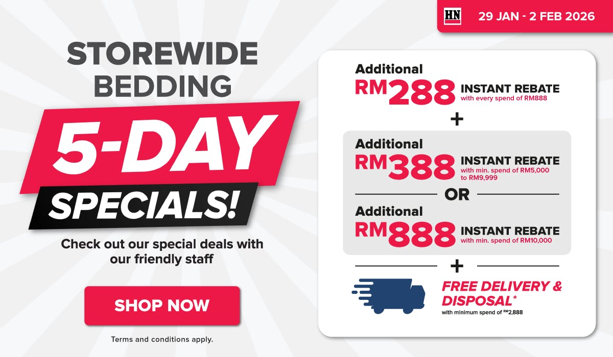 storewide bedding 5-day specials