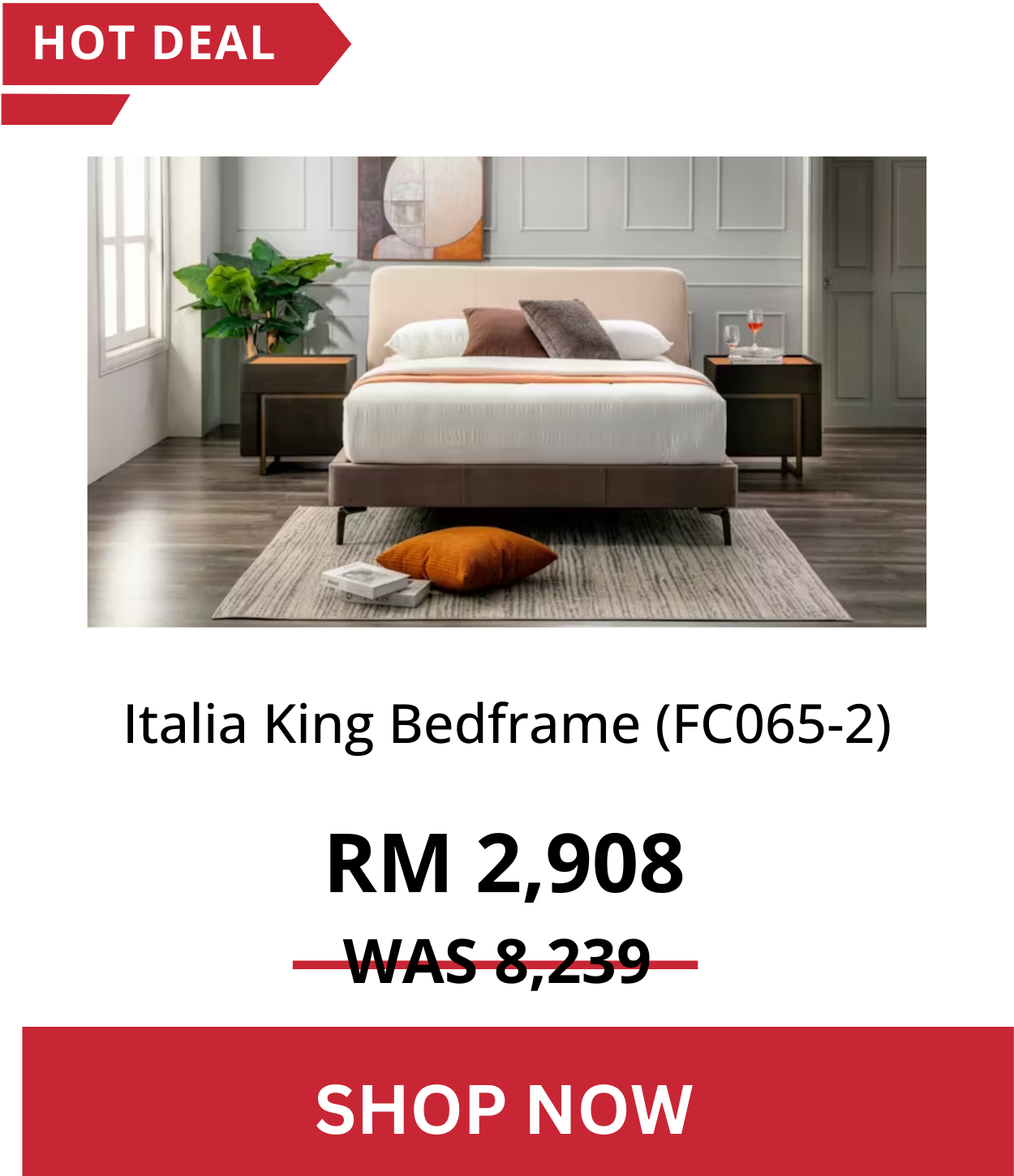 Italia King Bedframe (FC065-2)