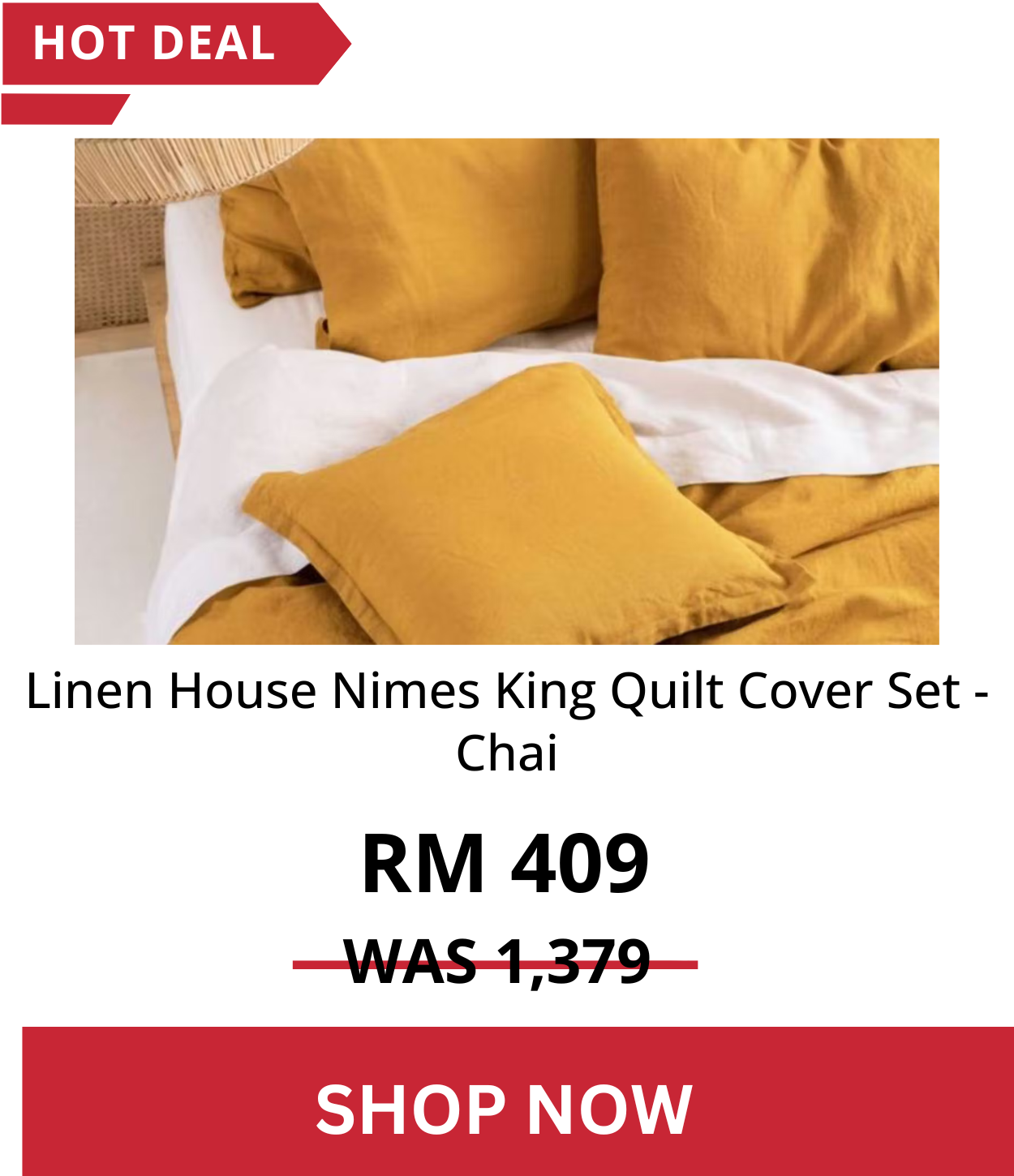 Linen House Nimes King Quilt Cover Set - Chai