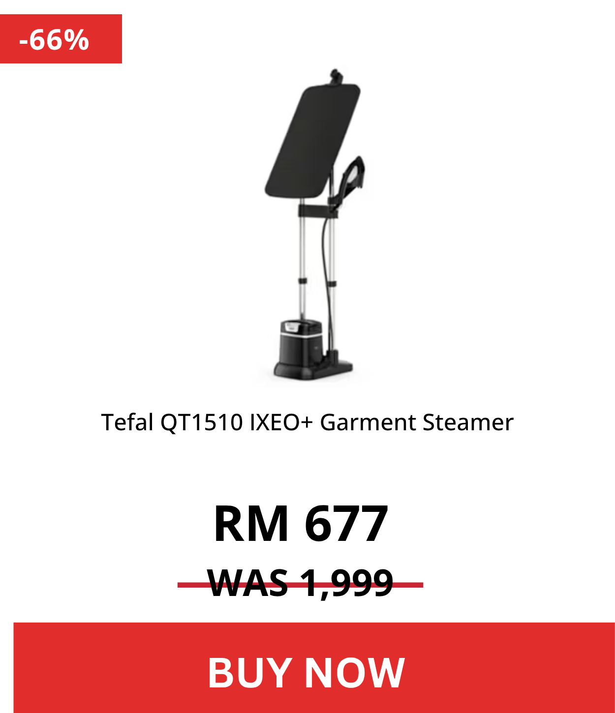 Tefal QT1510 IXEO+ Garment Steamer