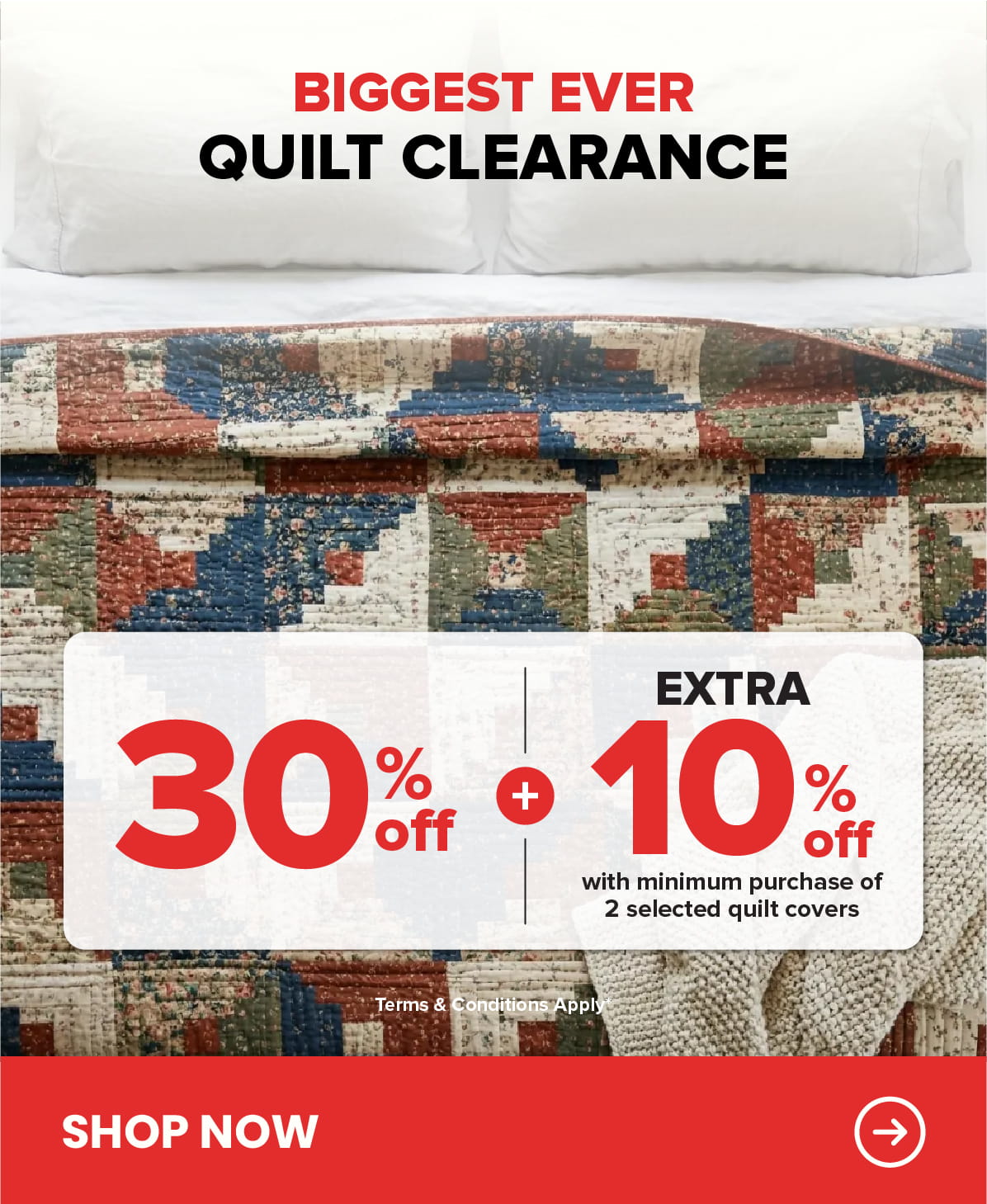 Biggest Ever RM100 Million Stock Clearance Quilts Clearance