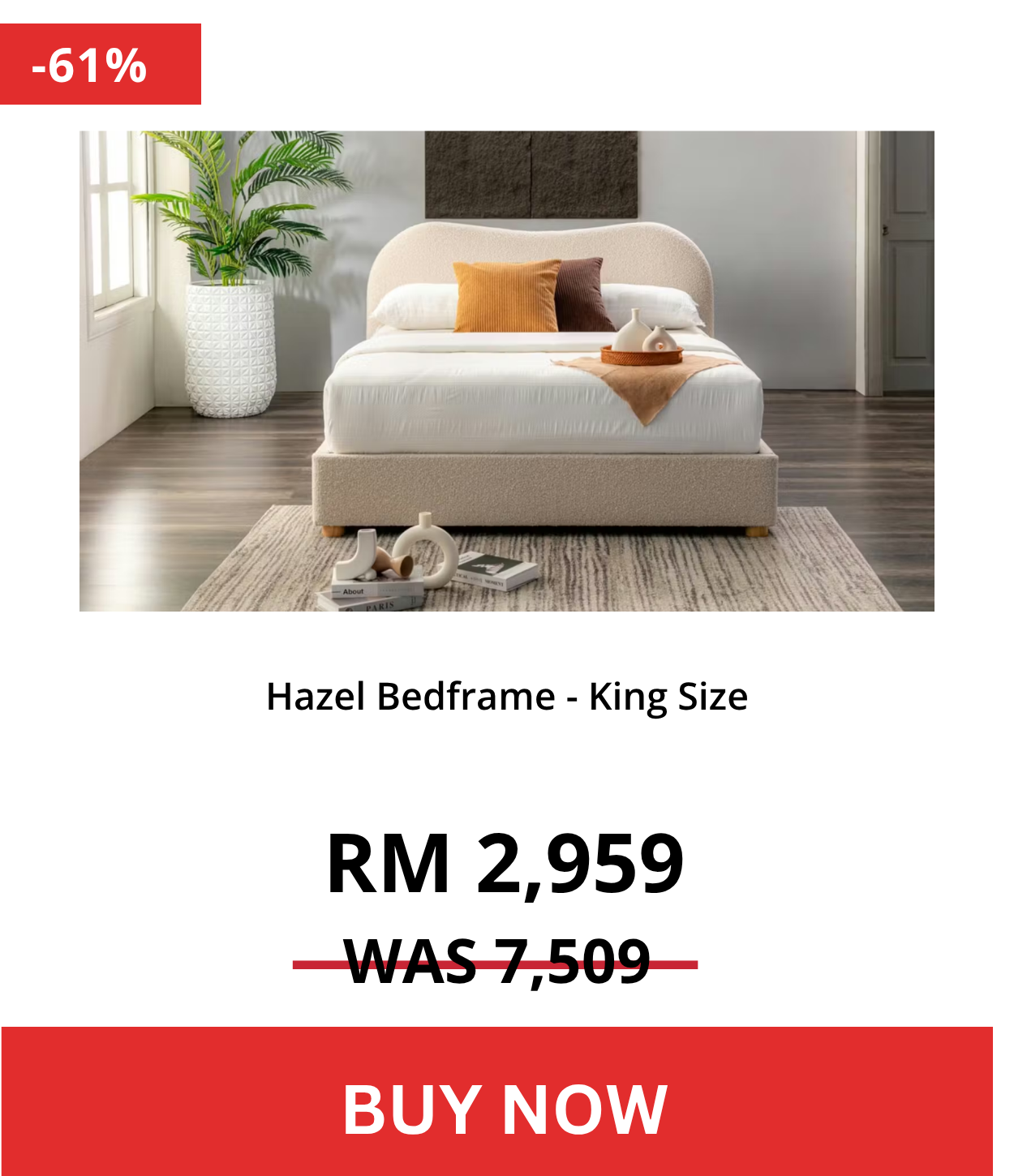 Hazel Bedframe - King Size