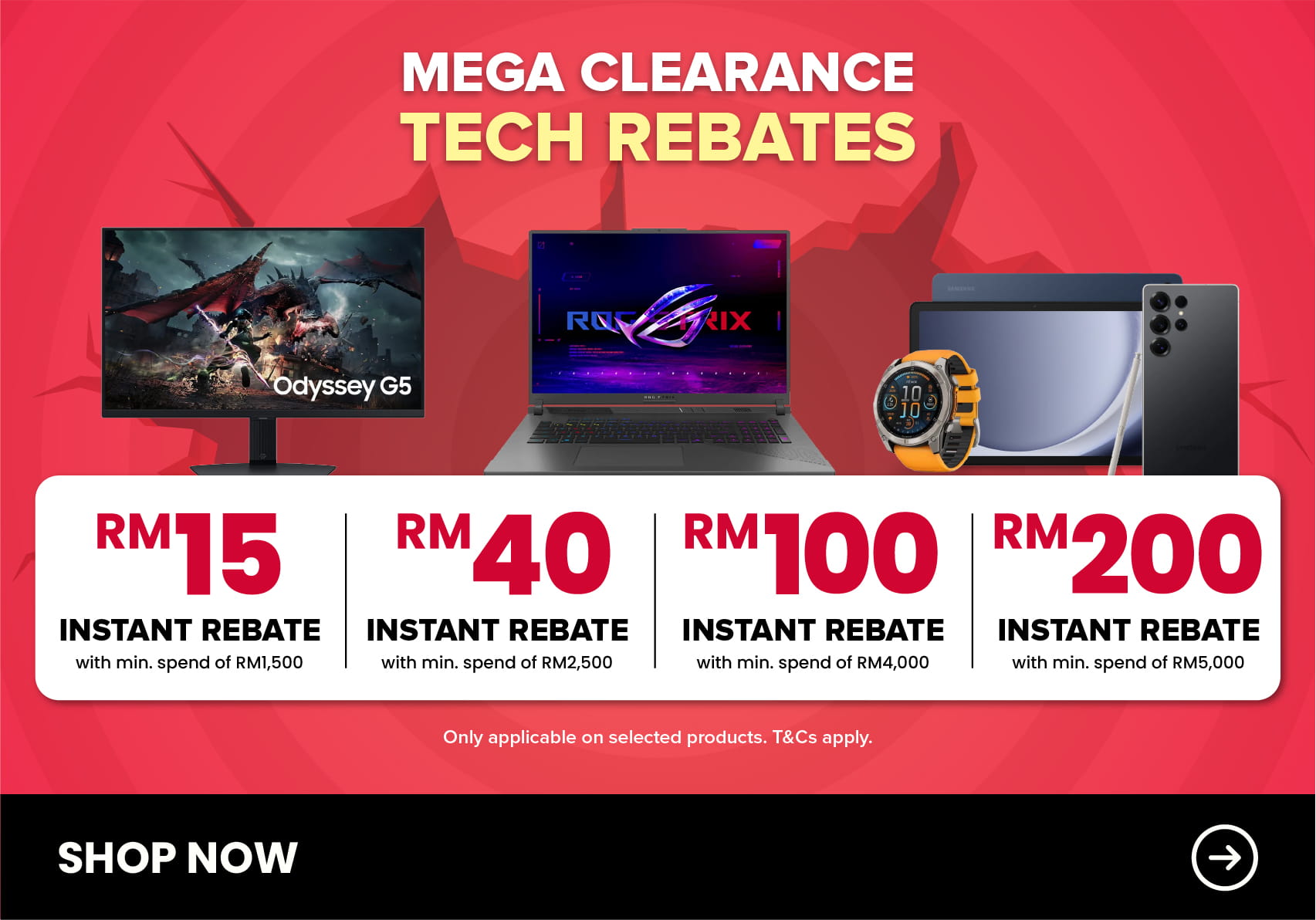 Biggest Ever RM100 Million Stock Clearance Tech Rebates