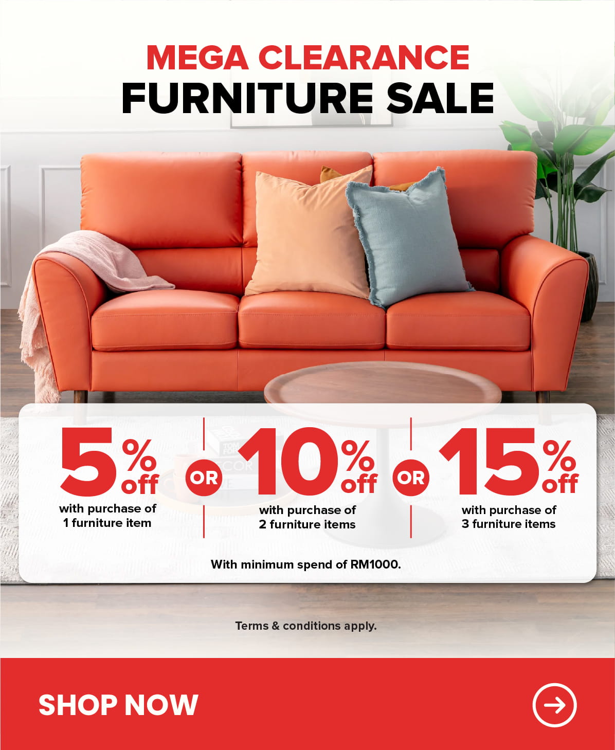 Biggest Ever RM100 Million Stock Furniture Sale