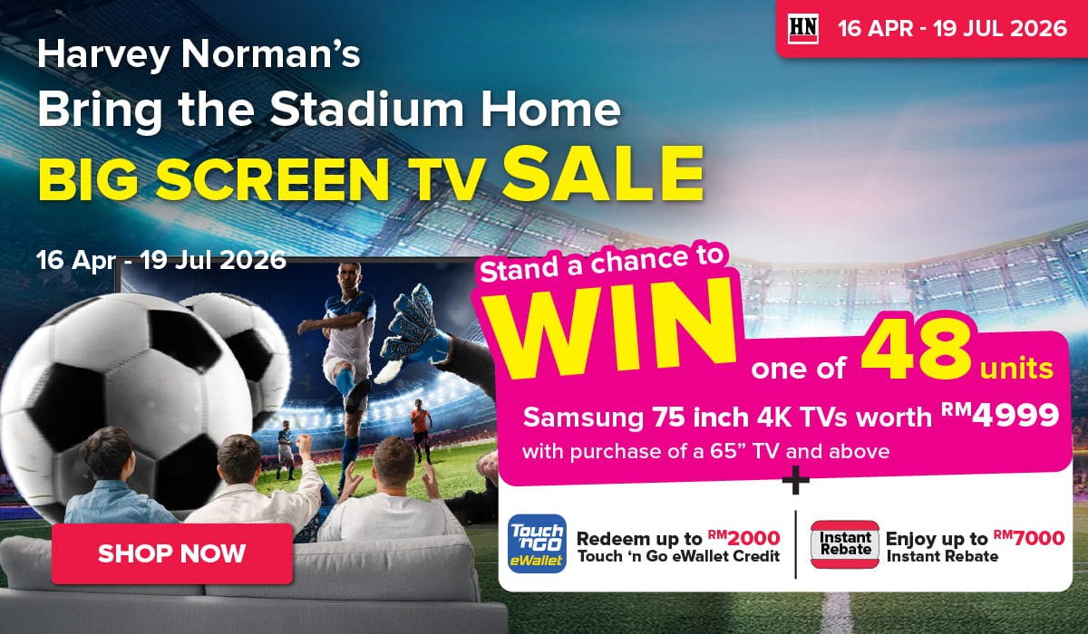 Harvey Norman's Bring The Stadium Home Big Screen TV Sale