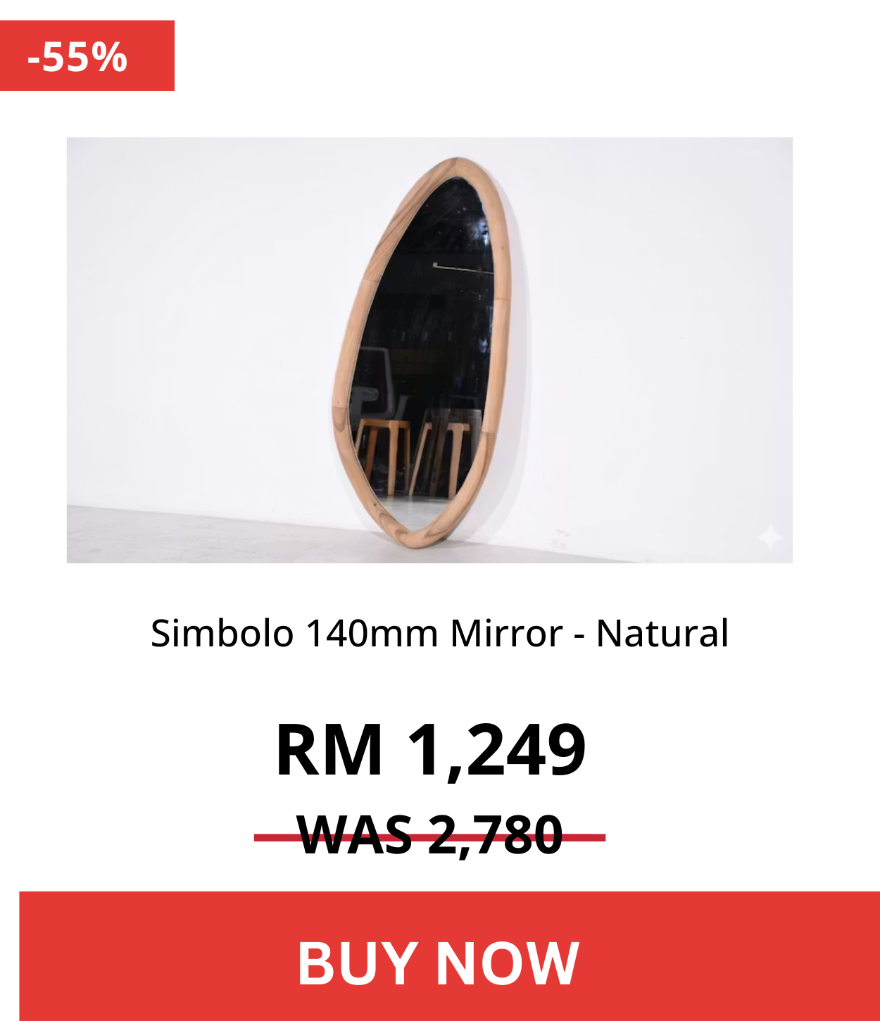 Simbolo 140mm Mirror - Natural