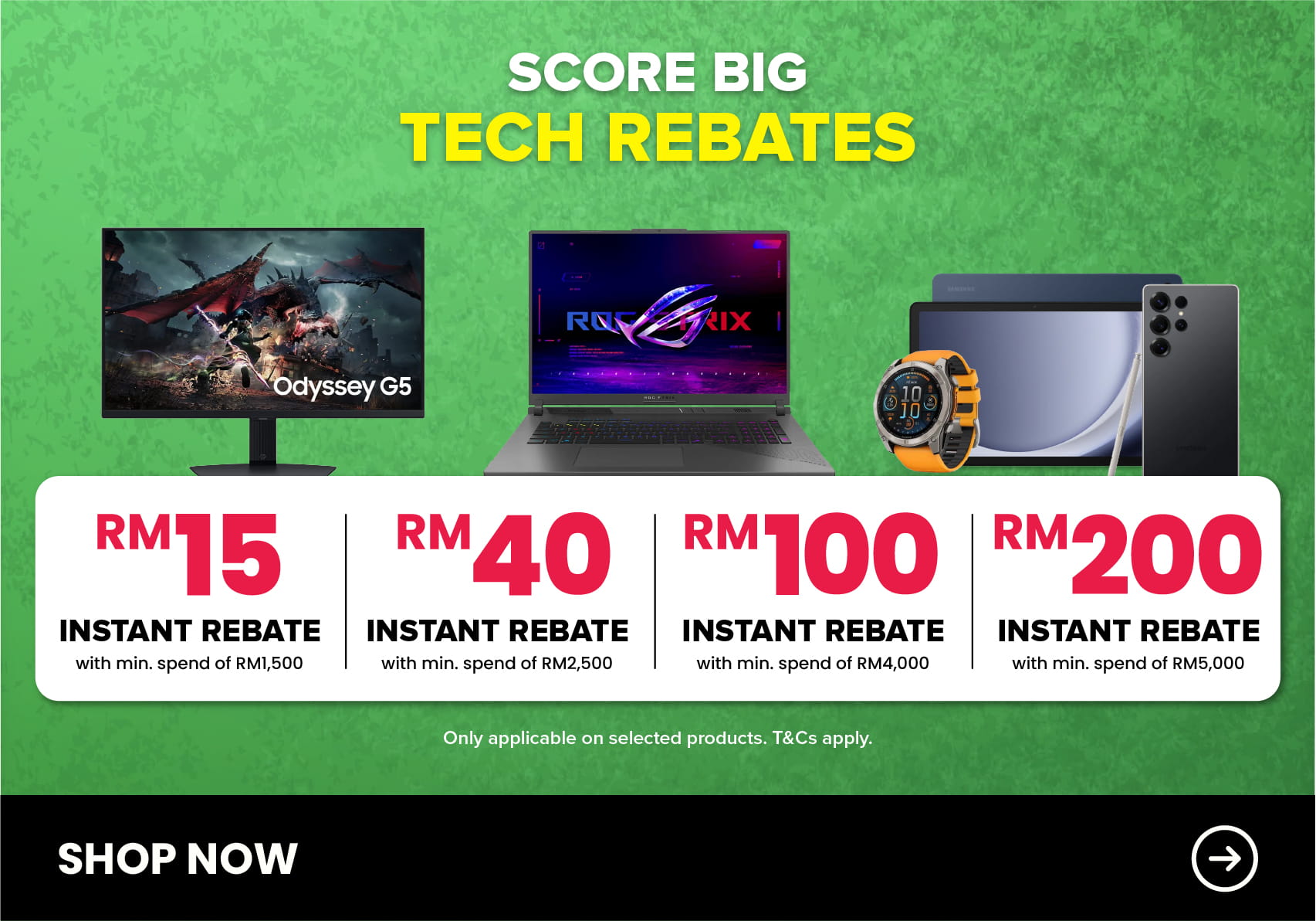 Score big tech rebate