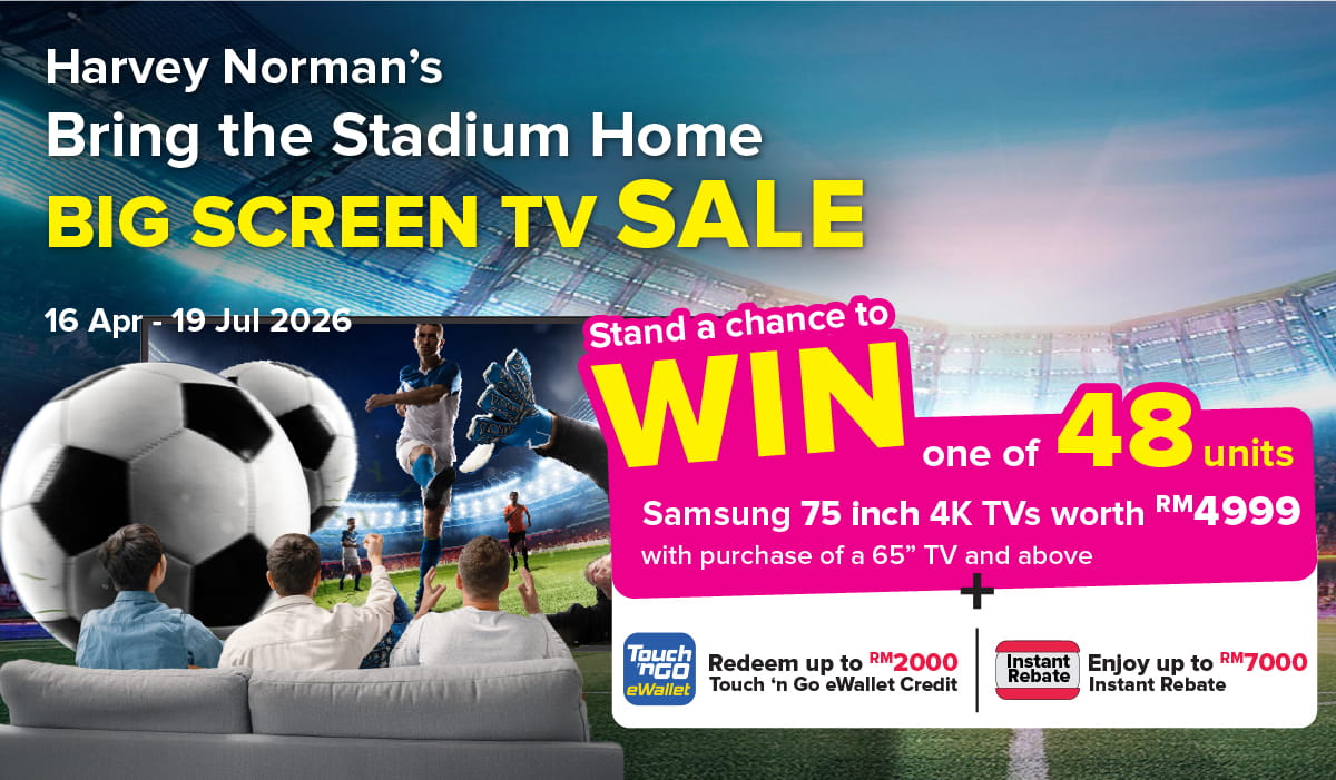 Harvey Norman's Bring The Stadium Home Big Screen TV Sale