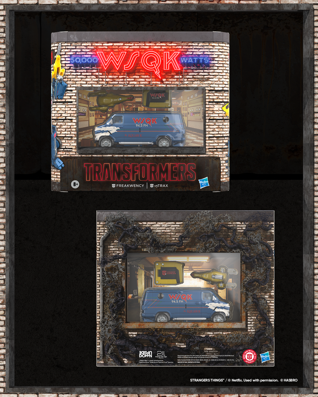 Transformers Stranger Things Freakwency and 8-Trax