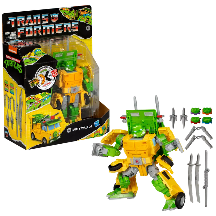 Transformers Collaborative Teenage Mutant Ninja Turtles x Transformers Party Wallop Figure