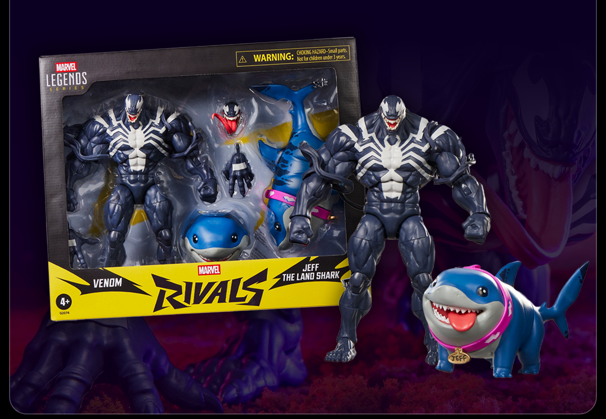 Marvel Legends Series Marvel Rivals Venom & Jeff the Land Shark 2-Pack