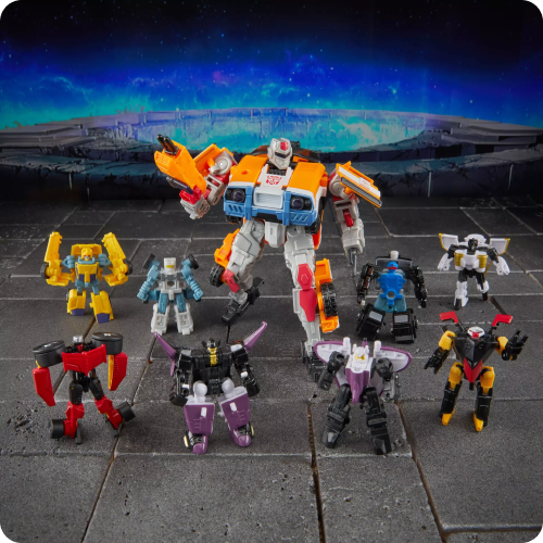 Transformers Age of the Primes Voyager Class Powerlinx Red Alert and 8 Mini-Con Pack