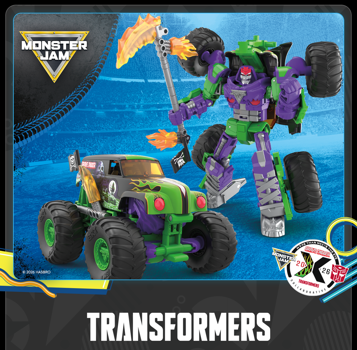 Transformers Collaborative Transformers x Monster Jam Grave Digger (Grim)