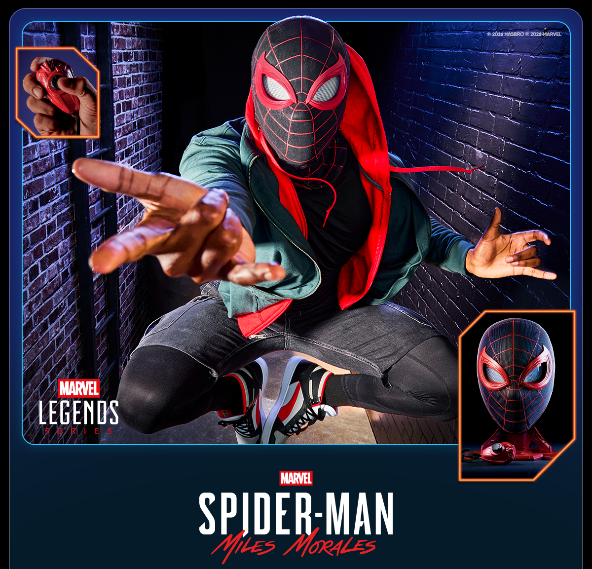 Marvel Legends Series Spider-Man: Miles Morales Electronic Expressive Mask