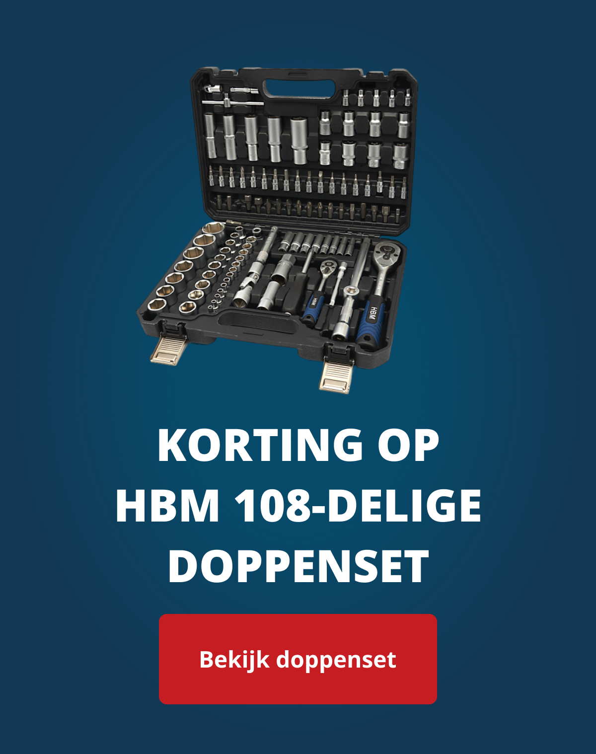 Korting op HBM 108-delige doppenset | Bekijk doppenset