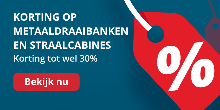 Korting op metaaldraaibanken en straalcabines