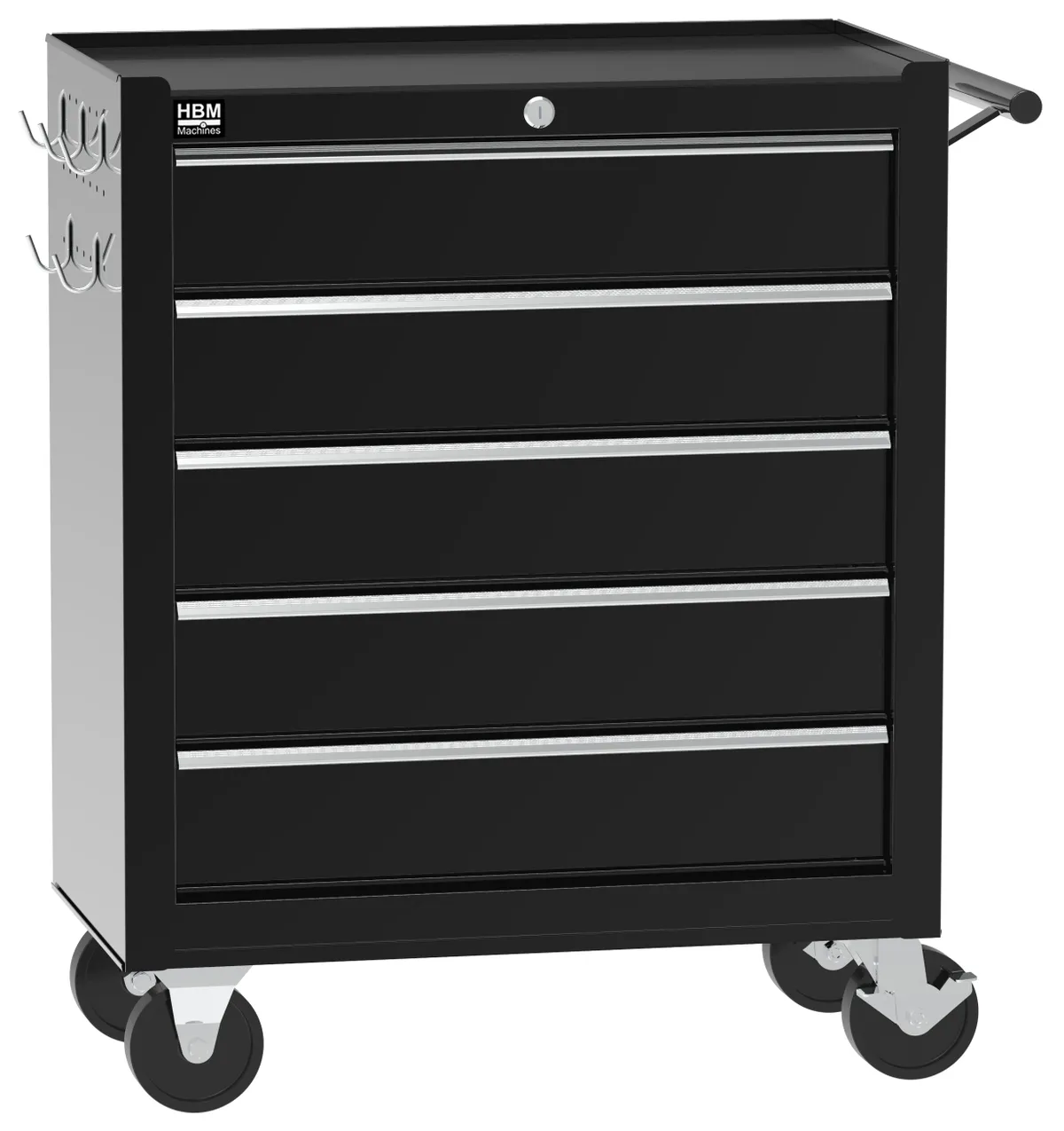 HBM gereedschapswagen 5 laden, 62 cm, zwart