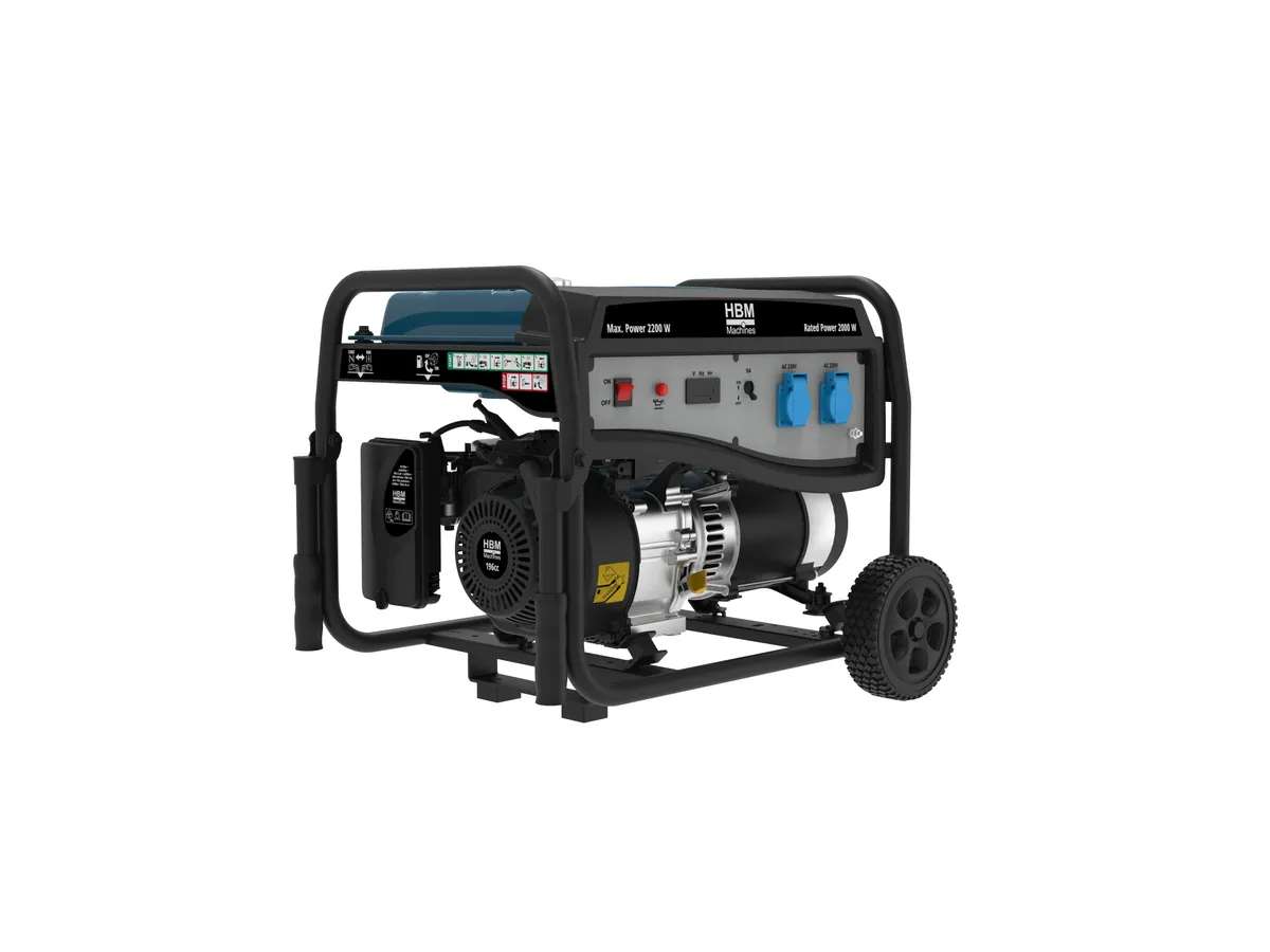 HBM aggregaat, generator 196 cc met benzinemotor 230V 2200W