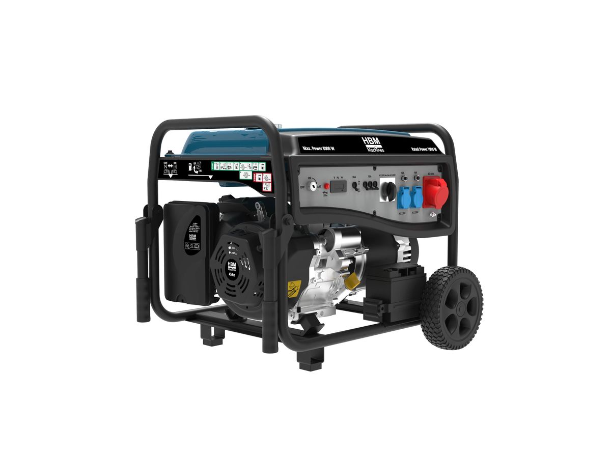 HBM aggregaat, generator 459 cc met benzinemotor 230/400V 8000W
