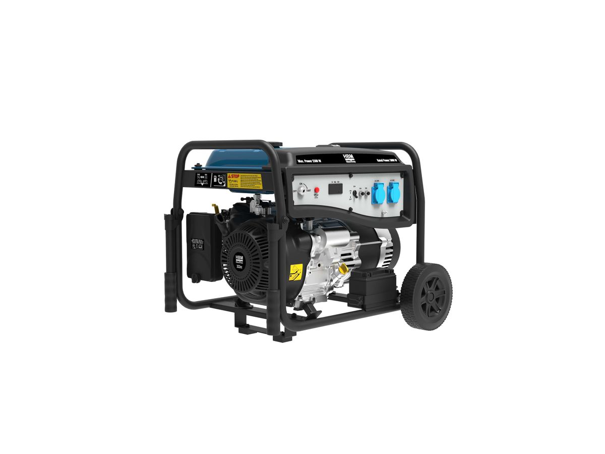 HBM aggregaat, generator 322 cc met benzinemotor 230V 5500W