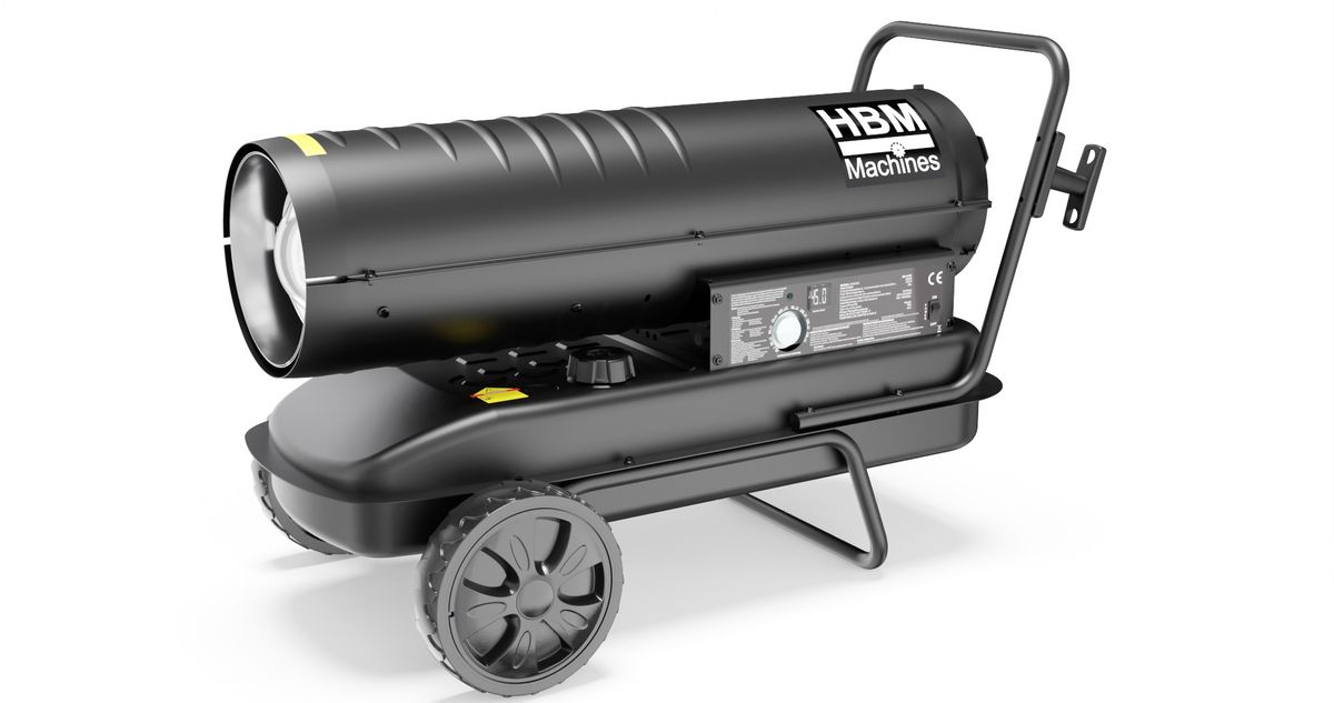 HBM verrijdbare dieselheater rond, 30000 Watt