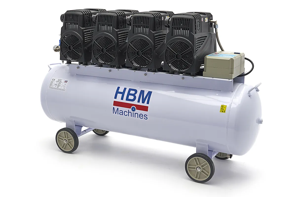 HBM 8 PK - 200 Liter Professionele Low Noise Compressor - Model 2