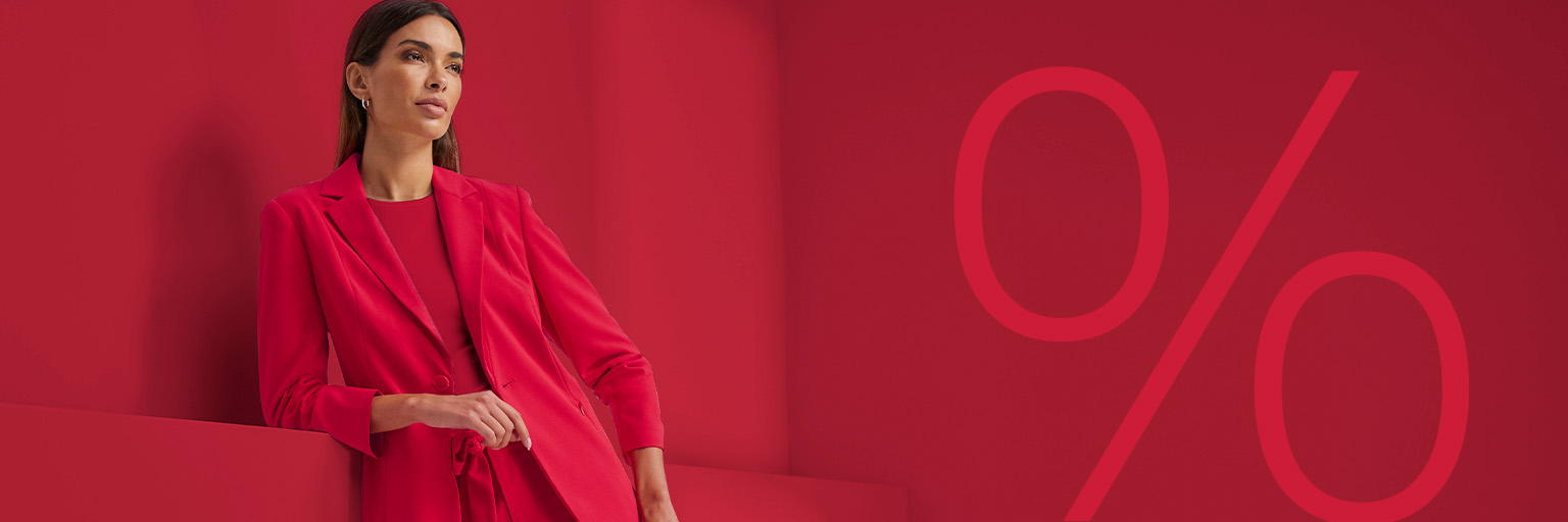 Werbeanzeige einer Salekampagne in rot. 20 Prozent auf Sale.