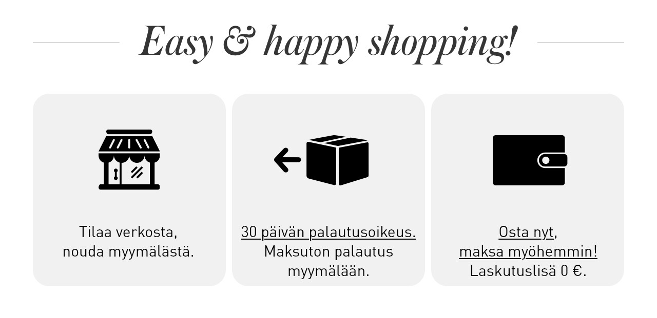 easy & happy shopping!