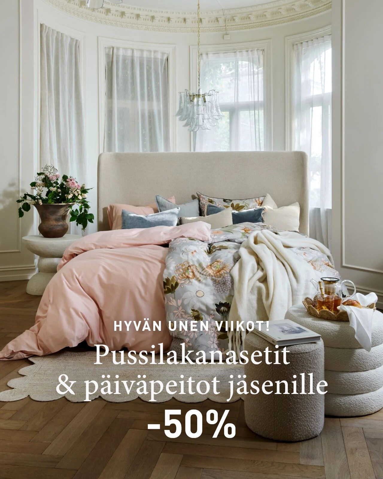 Pussilakanasetit jäsenille -50%