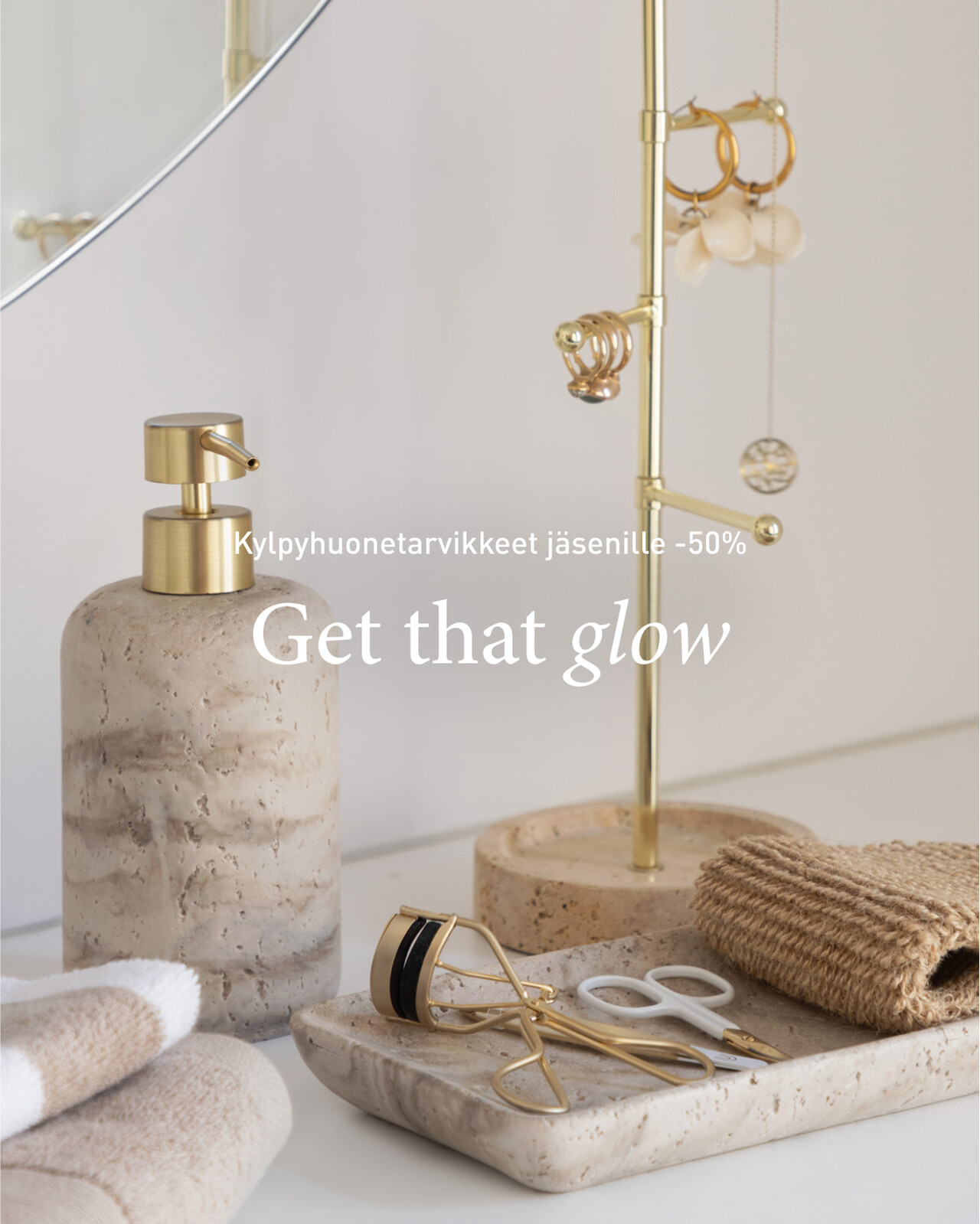 Kylpyhuonetarvikkeet -50%