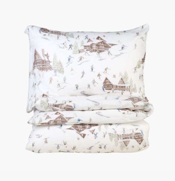 Skiers flanellipussilakanasetti moniväri