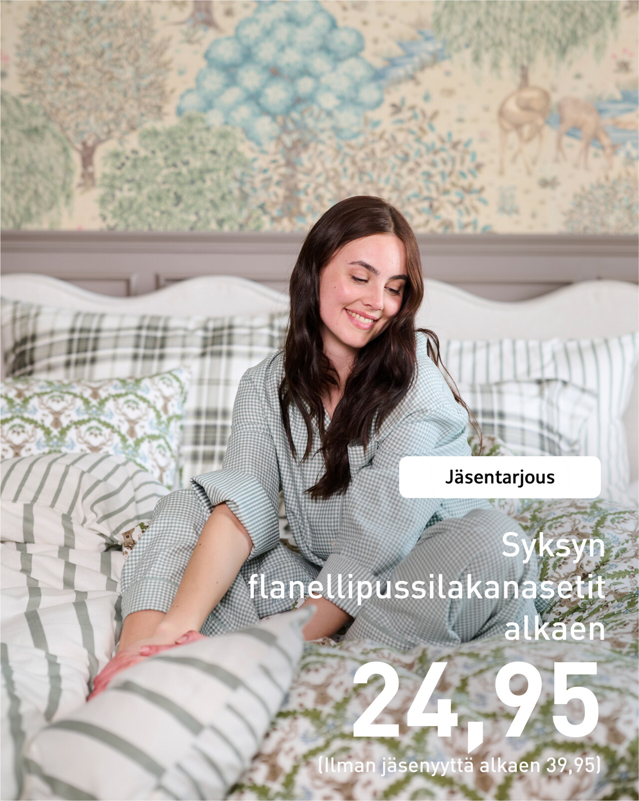 Flanellipussilakanasetit jäsenille 24,95