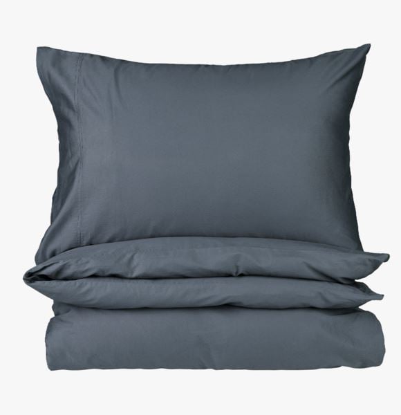 Eden stonewashed pussilakanasetti satiinipuuvillaa sumuinen sininen