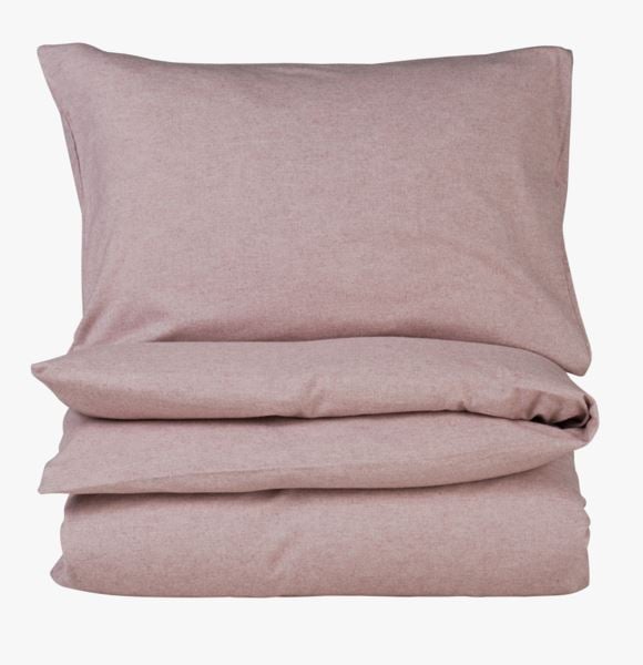 Verbier pussilakanasetti lankavärjättyä flanellia roosa